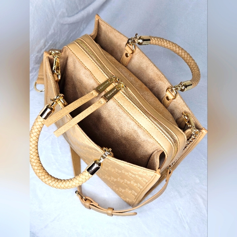 *NEW* Steve Madden Monogrammed Leather Bag - Picture 6 of 10